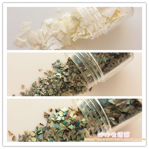 美甲飾品 DIY必備 水晶甲光療甲 稀有進口天然鮑魚貝殼粉片 6G